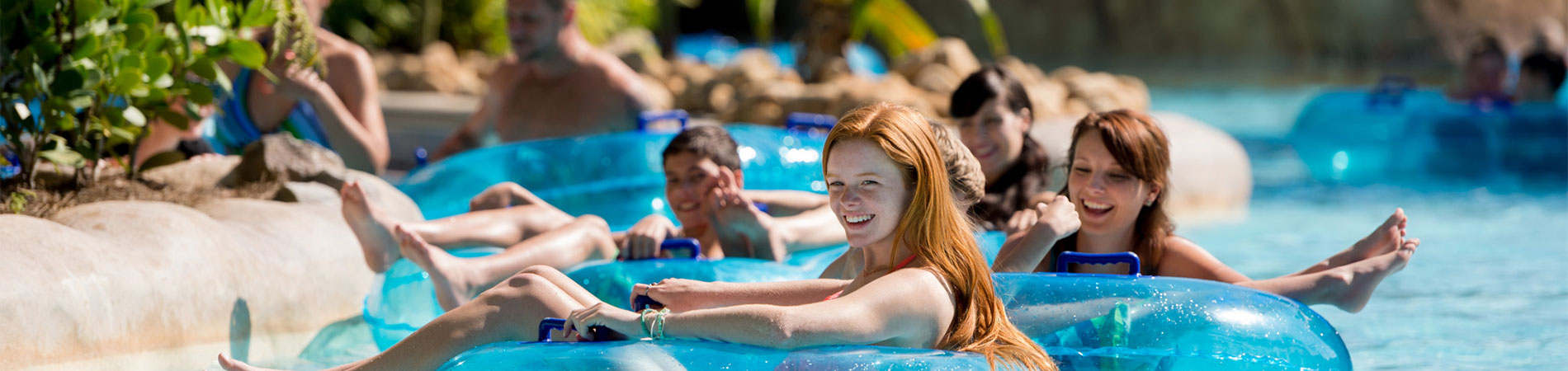 Take a moment to chill in the lazy river at Aquatica.