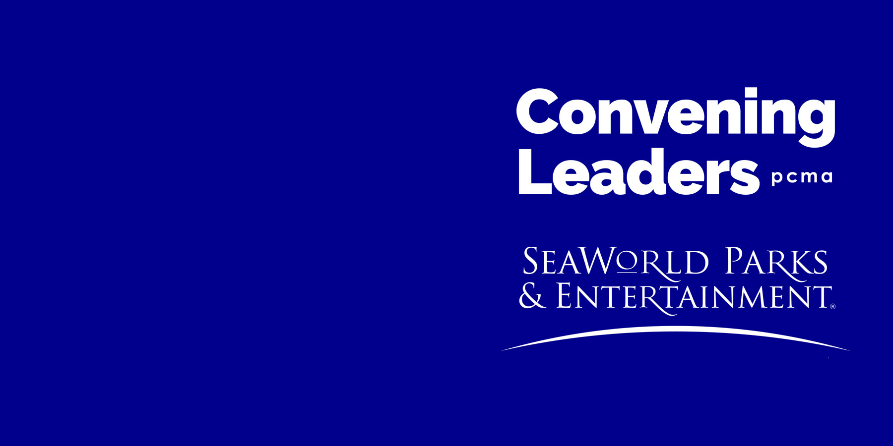 PCMA and SeaWorld Parks and Entertainment logos