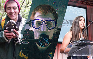 Teens who received SeaWorld's Environmental Excellence Awards